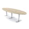 Skutchi Designs 10ft Conference Table With Power Unit | 8 Person Modular Oval Meeting Table | Harmony Series HAR-OVL-48X120-T-K525-ESIL - alternate 1