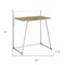 Homeroots 30" Natural and White Wood and Metal Sled Computer Desk 489824 - alternate 3