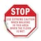 Signmission Stop Use Extreme Caution When Walki, 10 Inch X 10 Inch, Vinyl Decal OC-D-10-42 - alternate 1