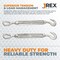 Jrex Safety Galvanized Steel Hook and Eye Turnbuckle - 5/16" x 4-1/2" GTB516-JR-HE-1 - alternate 3