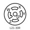 Leviton Flanged Locking Receptacle, L21-30R, 30 A, 120/208V AC, Three Phase, 4 Pole, Flush Mount, Orange 2810-IG - alternate 2