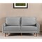 Homeroots 69" Gray Velvet Sofa With Dark Brown Legs 543723 - alternate 1