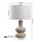 Jonathan Y Matheo 24 in. Modern Minimalist Sculptural Oak-Grain Resin LED Table Lamp, Antique Brown JYL5708A - alternate 7
