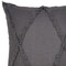 Homeroots Set of Two Dark Gray Diamond Cotton Throw Pillow With Fringe, 2PK 554568 - alternate 5