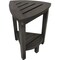 Homeroots Mod Gray Teak 18" Curvilinear Corner Shower Bench With Shelf 383374 - alternate 6