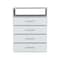 Homeroots 31" White Four Drawer Dresser With Open Shelf 544014 - alternate 1