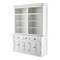 Homeroots 87" White Solid Wood Four Tier Bookcase 397120 - alternate 9