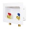 Everflow Washing Machine Outlet Box W/ Valves 1/2'' MIP/ SWT; White ABS SB300-T - alternate 1