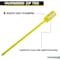 Kable Kontrol Numbered Write-On Flag Zip Tie Tags, 6in L, 60 Lbs Strength, 100 Pcs, Yellow, 100PK CTWOS-NF-6-60-YW - alternate 3