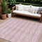 Homeroots 10' X 14' Pink Ivory And Gray Geometric Washable Indoor Outdoor Area Rug 599651 - alternate 1