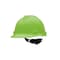 Msa Safety V-Gard Slotted Cap, HDPE, Fas-Trac III Suspension, Type I, Class E, Bright Lime Green (standard) 815565 - alternate 1