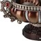 Homeroots 9" Reddish Bronze And Silver Polyresin Decorative Bowl With Orbs 468323 - alternate 3