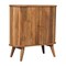 Homeroots 32in Brown Solid Wood Oval Ribbed Texture Cabinet With Two Doors 654267 - alternate 6