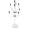 Homeroots 23" Clear And Silver Crystal Tabletop Candelabra Candle Holder 590252 - alternate 1