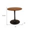 Homeroots 30" Brown And Black Rounded Solid Wood And Iron Pedestal Base Dining Table 517766 - alternate 5