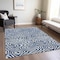Homeroots 10' X 14' Navy Blue And Ivory Abstract Washable Indoor Outdoor Area Rug 598985 - alternate 6