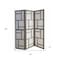 Homeroots 50" Gray and White Wood and Fabric Three Panel Screen Room Divider 342742 - alternate 5