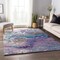 Homeroots 3' X 5' Periwinkle Purple And Ivory Abstract Washable Indoor Outdoor Area Rug 643553 - alternate 6