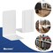 Acrimet Clear Plastic Bookends 1 Pair, Book Holder (White), 2PK 290.6 - alternate 3