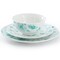 Martha Stewart Chinoserie 12 Piece Round Porcelain Dinnerware Set in Teal 138561.12R - alternate 3