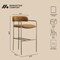 Manhattan Comfort Serene Metal Upholstered Counter Stool in Turmeric CS1884-TU - alternate 5