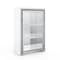 Homeroots 47" Silver And Clear Mirrored Glass And Faux Crystal Bling Accent Cabinet 571114 - alternate 7