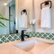 Homeroots 7" x 7" Blue And Green Vinyl Arabesque Peel And Stick Removable Tiles 572062 - alternate 8