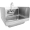 Amgood Stainless Steel Wall Mount Hand Sink with Sidesplash 12 in. x 12 in. SINK WHS-1212-5D-SS-Z - alternate 1