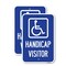 Signmission Handicap Visitor With Graphic, 18'' X 24'' 2 Signs, Heavy Gauge Aluminum, 2PK A-1824-2PACK-23920 - alternate 1