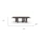 Homeroots 108" Brown and Black Marble and Stainless Steel Dining Table 718890 - alternate 4