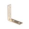Prosource Corner Brace, 2 in L, 2 in W, 5/8 in H, Steel, Bright Brass, 1.8 mm Thick Material CB-S02-C4PS - alternate 1