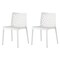 Homeroots Set of Two White Heavy Duty Plastic Outdoor Stacking Dining Chairs, 2PK 565270 - alternate 1