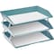 Acrimet Facility 3 Tier Letter Tray Side Load Letter Size Desktop File Organizer Plastic Solid Green 255.VO - alternate 2