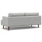Homeroots 76" Gray Fabric Sofa With Brown Legs 640978 - alternate 6