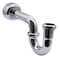 Westbrass 1-1/4" x 1-1/4" P-Trap W/ High Box Flange in Polished Nickel D401-1-05 - alternate 5