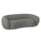 Homeroots 89" Gray Fabric Sofa With Walnut Legs 641005 - alternate 5