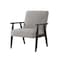 Homeroots 30" Gray And Black Linen Arm Chair 533957 - alternate 5
