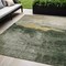 Homeroots 5' X 8' Fern Green Gold And Gray Abstract Washable Indoor Outdoor Area Rug 603006 - alternate 1