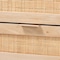Baxton Studio Baird Mid-Century Modern Light Oak Brown Finished Wood and Rattan 2-Drawer Nightstand 176-11249-Zoro - alternate 7