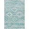 Homeroots 5' X 8' Aqua Turquoise And Ivory Southwestern Washable Indoor Outdoor Area Rug 588685 - alternate 7