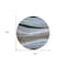 Homeroots 8' Brown Blue And Gray Round Abstract Washable Indoor Outdoor Area Rug 603673 - alternate 7