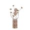 Homeroots 22" Silver And Rose Gold Metal And Acrylic Flowers Bedside Lamp 568834 - alternate 4