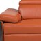 Homeroots 77in Orange and Black Italian Leather Power Reclining Loveseat 720498 - alternate 5