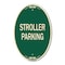 Signmission Stroller Parking, 12 Inch X 18 Inch Architectural Oval, Heavy Gauge Aluminum A-OV-G-1218-22831 - alternate 1