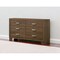 Homeroots 59" Brown Solid and Manufactured Wood Six Drawer Double Dresser 486516 - alternate 5