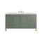 James Martin Vanities Chicago 60 in. Single Vanity, Smokey Celadon, w/ 3 CM Carrara Marble Top 503-V60S-SC-3CAR - alternate 1