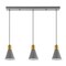Jonathan Y Apollo 33.5" 3-Light Mid-Century Modern Iron Adjustable Linear LED Pendant, Gray/Brass Gold JYL6134C - alternate 9
