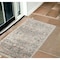 Homeroots 2' X 3' Blue and Orange Floral Stain Resistant Indoor Outdoor Area Rug 531508 - alternate 1