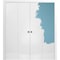 Sartodoors Sliding Closet Double Bi-fold Doors, Planum 0010 Primed, Sturdy Tracks Moldings Trims Hardware Set,  PLANUM0010DBF-PRI-96 x 80 (4* 24x80) - alternate 1