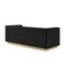 Homeroots 84" Black Velvet Solid Wood Sofa 543967 - alternate 6